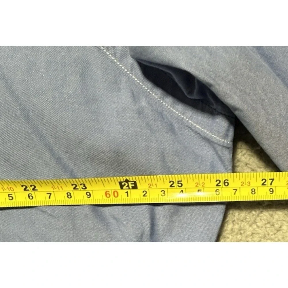 Ralph‎ Lauren Yarmouth Cotton Oxford Blue Classic Mens Long Sleeve 17 34/35 Polo